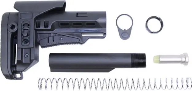 Guntec Multi Cal Collapsible Stock Set W/Adj Cheek Riser