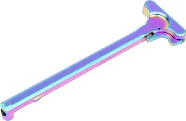 Guntec Ar15 Charging Handle Matte Rainbow Pvd Coated!