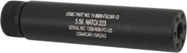 Guntec Ar15 Fake Suppressor 5.5" 1/2X28 Threads Black