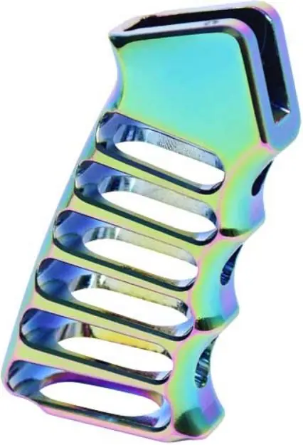 Guntec Ult Light Skeletonized Pistol Grip Rainbow Pvd Coat!