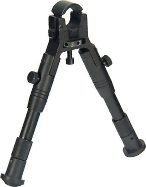 Utg Bipod Clamp On Center Ht 6.2"-6.7" W/Rubber Foot Pads