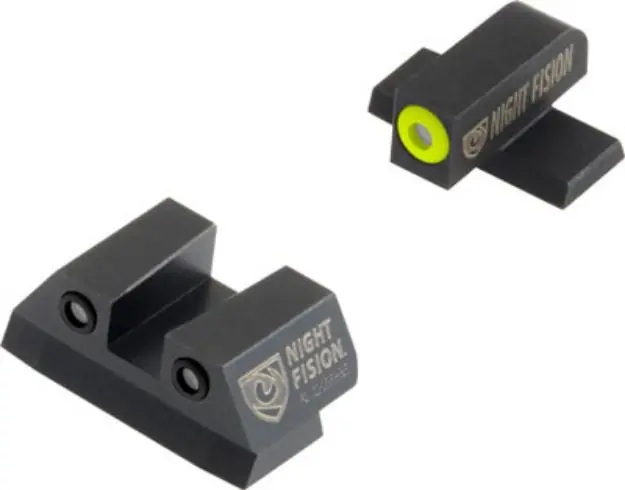 Night Fision Tritium Yellowdot Square Rear Sig #8F/#8R Set