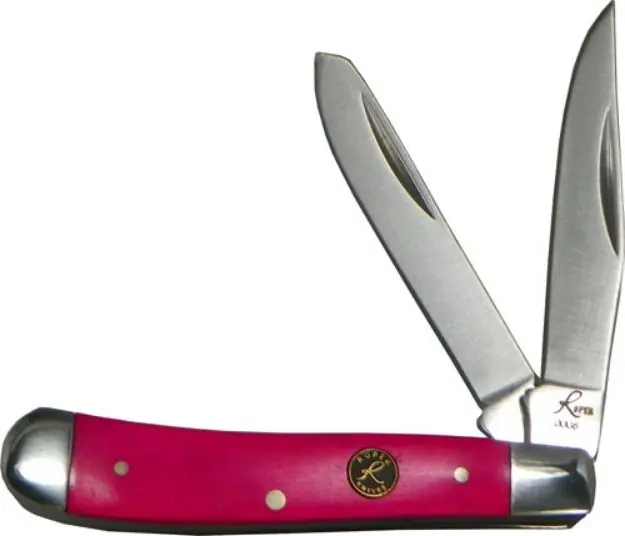 Abkt Roper Series Pink Sky Peanut 2-Blade Pink Bone Hndls