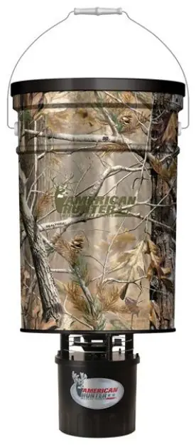 American Hunter Feeder Hanging 50Lb Metal Hopper Rt-Ap Camo