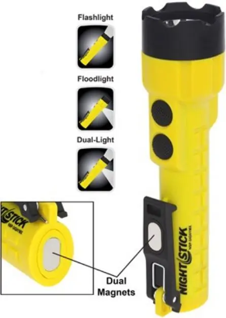 Nightstick X-Series Dual-Light W/Magnet Yellow 3Aa Batteries!