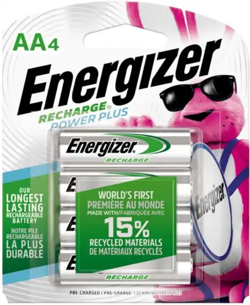 Energizer Rechargable Power Plus Batteries Aa 4 Pack!