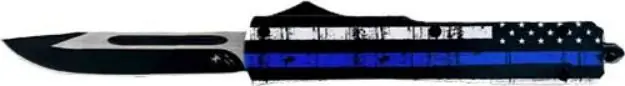 Templar Knife Slim Otf Back The Blue 3.1" Blk Drop Point
