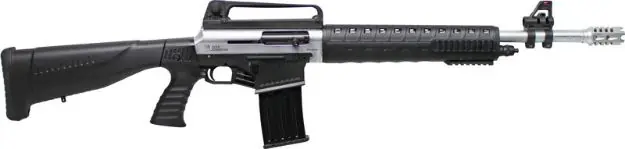 Iver Johnson Stryker 12Ga 3" 20" 5Rd Nickel Black