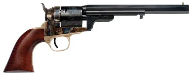 Cimarron 1851 Richards-Mason 38Spl 7.5" Fs Cc/Blued Walnut