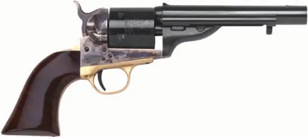 Cimarron 1872 Open Top Navy 38Sp 5.5" Fs Cc/Blued Walnut