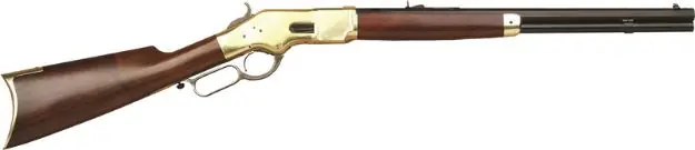 Cimarron 1866 Yellowboy 44Sp 20" Octagon Brass/Blued Walnut