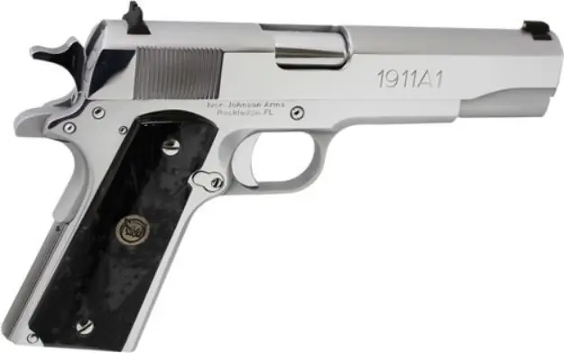 Iver Johnson 1911A1 38 Super 5" Fs 9Rd Chrome Black Pearl