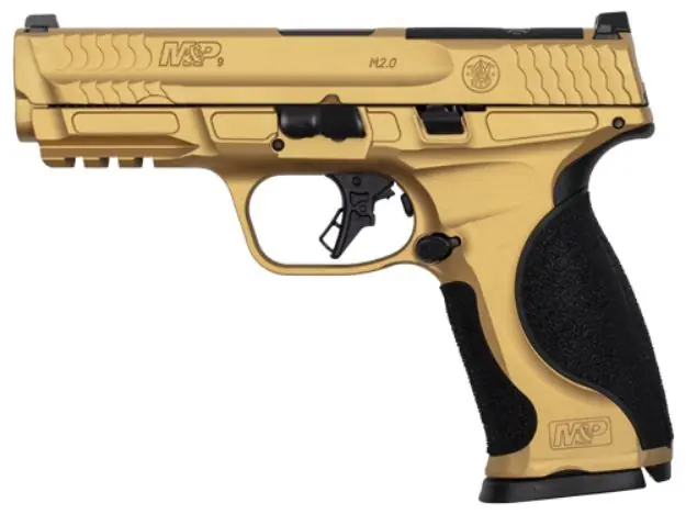 S&W M&P9 M2.0 Metal 9Mm 4.25" 17-Shot Gold Cerakote