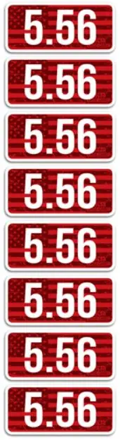 Mtm Ammo Caliber Labels 5.56 8-Pack