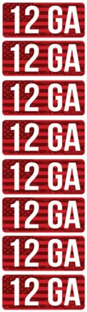Mtm Ammo Caliber Labels 12Ga 8-Pack
