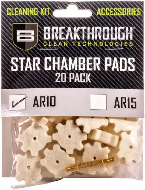 Breakthrough Ar-10 Star Chamber Pad 20 Pk W/ 8-32 Adtr