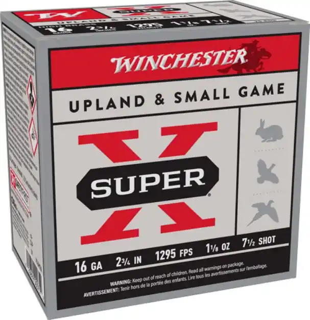 Winchester Super-X 16Ga 2.75" 1-1/8Oz #7.5 25Rd 10Bx/Cs