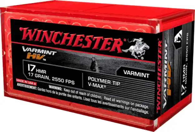 Winchester Varmint Hv 17Hmr 17Gr 2550Fps V-Max 50Rd 20Bx/C