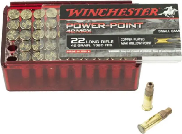 Winchester Power Point Max 22Lr 42Gr 50Rd 40Bx/Cs <