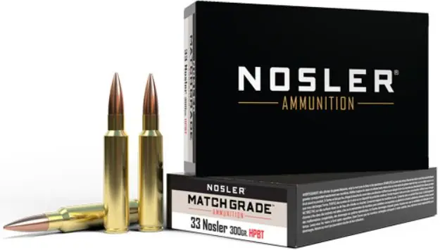 Nosler Match Grade 33 Nosler 300Gr Custom Hpbt 20Rd 10Bx/C<