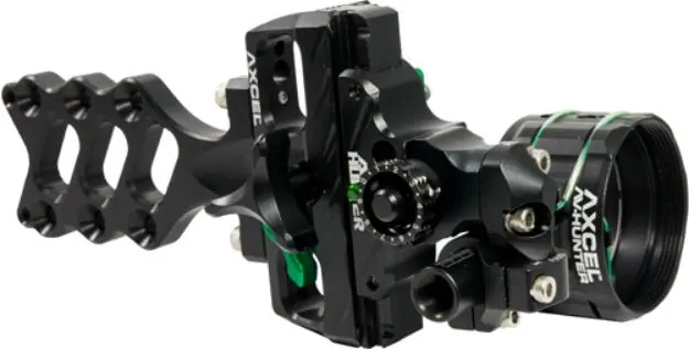 Axcel Bow Sight Accu Hunter Single Pin Green .019 W/Scope