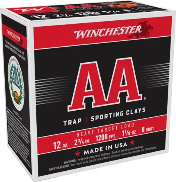 Winchester Aa 12Ga 2.75" 1-1/8Oz #8 1200Fps 250Rd Case