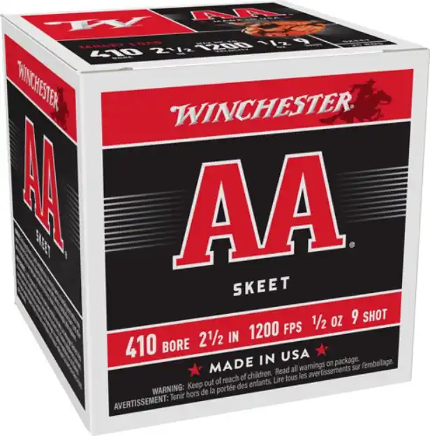Winchester Aa 410 2.5" 1/2Oz #9 1200Fps 250Rd Case Lot