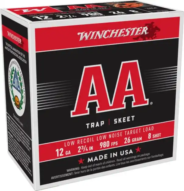 Winchester Aa 12Ga 2.75" 7/8Oz #8 980Fps 250Rd Case Lot