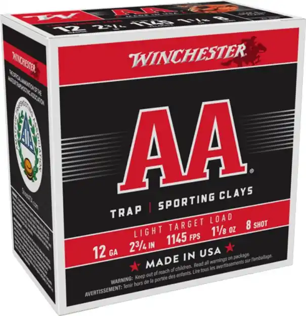 Winchester Aa 12Ga 2.75" 1-1/8Oz #8 1145Fps 250Rd Case