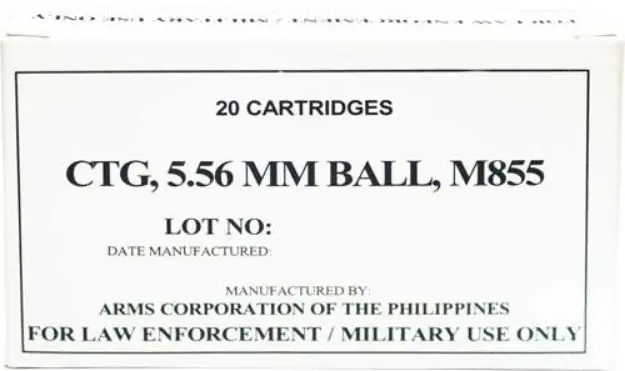 Armscor 5.56X45 62Gr Fmj (M855) 1000Rd Case Lot
