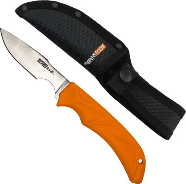 Accusharp Caping Knife 3" Blade Non Slip Grip W/Sheath