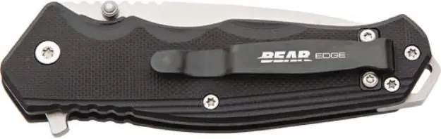 Bear Edge G10 Sideliner 3.38" W/Clip Black Handle!