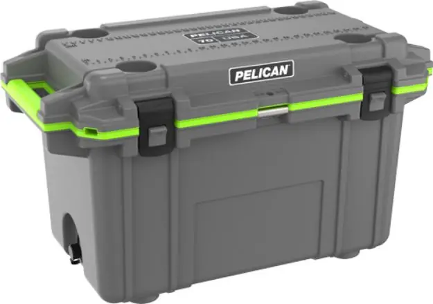 Pelican Cooler Im 70 Quart Elite Dark Gray/Green Trim