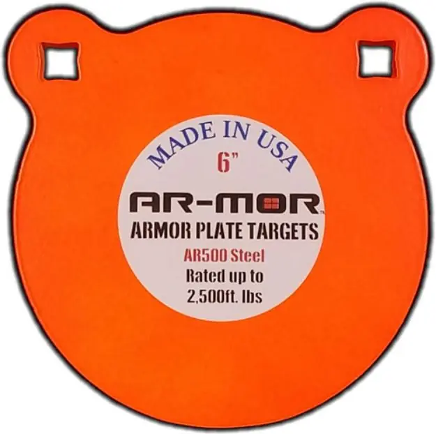 Ar-Mor 6" Ar500 Steel Gong 3/8" Thick Steel Orange Round