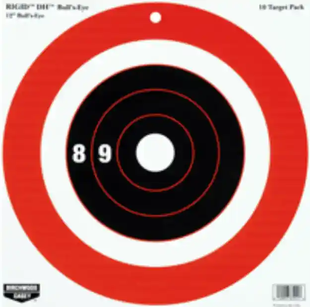 B/C Target Rigid Paper 12" Bull's-Eye Dh 10 Targets