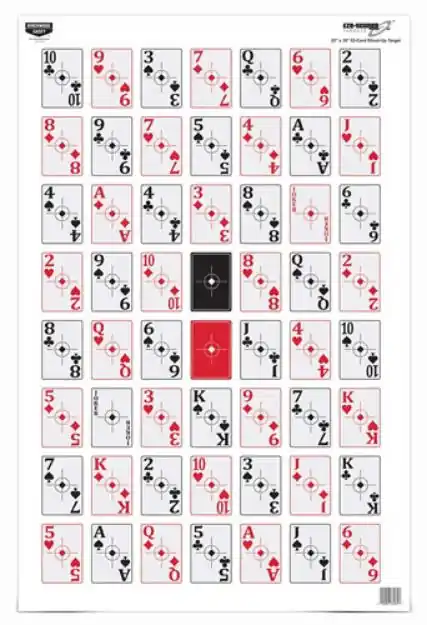 B/C Target Eze-Scorer 23"X35" 52-Card Shoot-Up 5 Targets