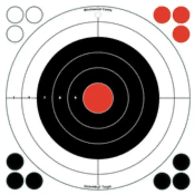 B/C Target Stick-A-Bull 12" Bull's-Eye 5 Targets