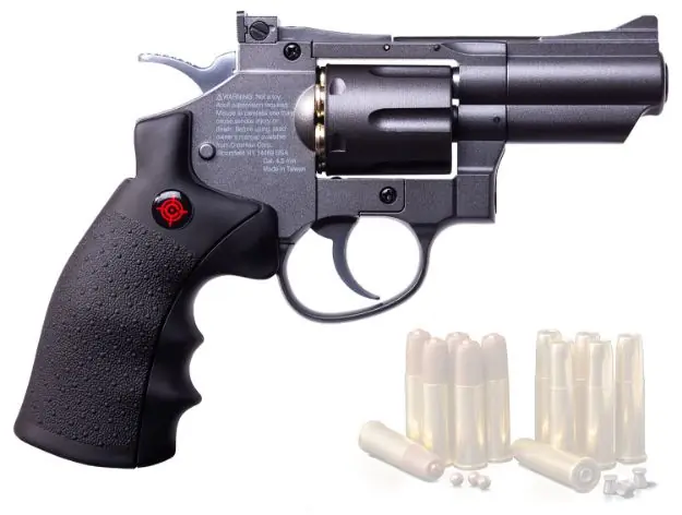 CROS SNR357 177 CO2 SEMI AIR REVOLVER SILV