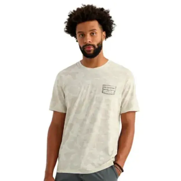 Drift Printed Ss Crew Silver Birch Size Xl