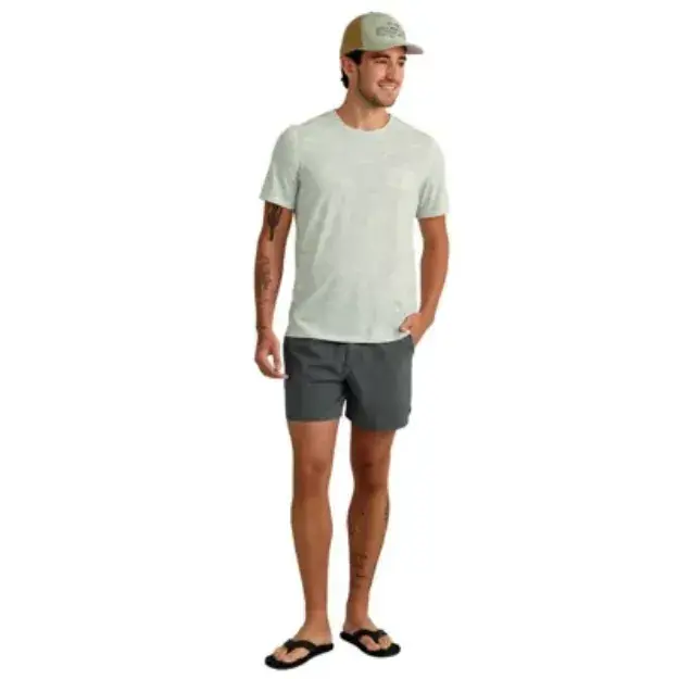 Drift Printed Ss Crew Pale Algae Size L