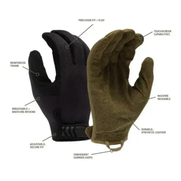 Venture Gear Tactical Gloves Medium Duty Adjustable Operator H&L Black Lrg