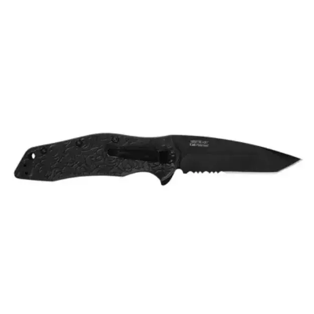 Kershaw Kuro Tanto Assisted Opening Knife (3.125" Black Serr)