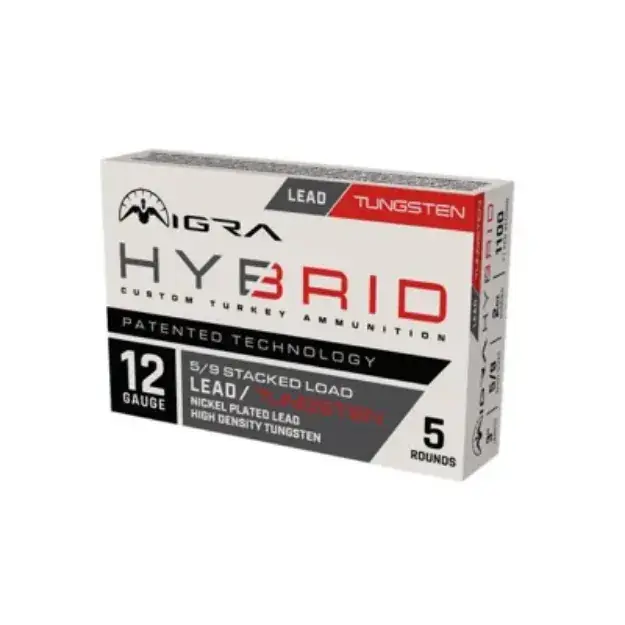 12Ga 3'' Hybrid Hd Tungsten/Nckl Pltd Lead Staxd 2Oz. 5-9Shot 5Rds
