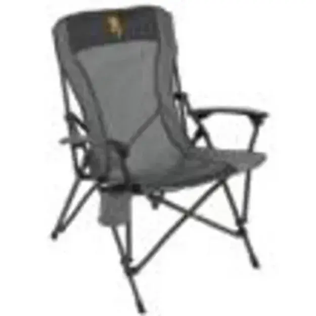 Browning Fireside Gold Buckmark Chair Charcoal/Gray