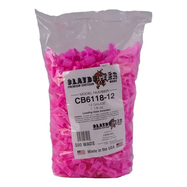 12 Gauge 1 To 1-1/8Oz Wads Federal & Import Pink 500/Bag