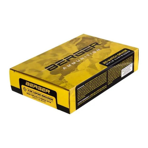 338 Lapua Magnum 300Gr Hybrid Otm 20/Box