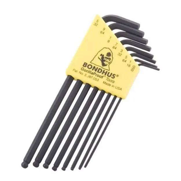 Balldriver Standard Hex Key L-Wrench (.050-5/32) 8-Piece Set