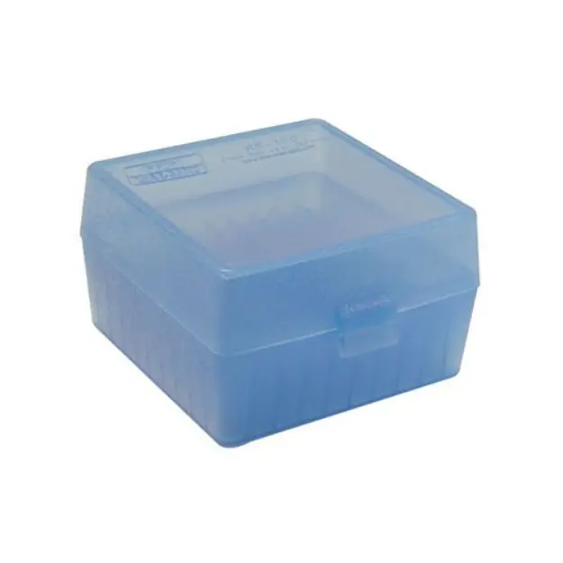 Flip Top Rifle Ammo Box 223-Ruger 6X47 100 Round Blue