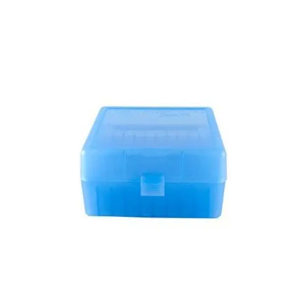 Flip Top Rifle Ammo Box 22 Br-308 Winchester 100 Round Blue