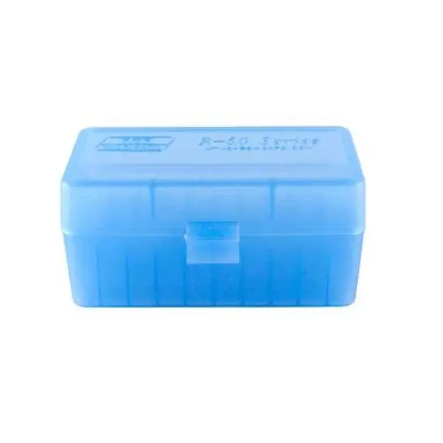 Flip Top Rifle Ammo Box 22-250 -7Mm 50 Round Blue